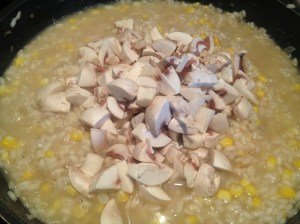 fresh corn & mushrooms make it pop!