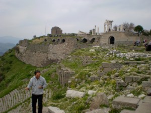 Osgur (our guide) telling us about the theatre--asking if anyone wants to venture to the bottom...alas, no takers! No one wanted to make the climb all the way back up!