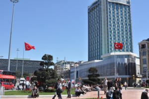 as we wandered down the street from our hotel, we realized we were right next to Taksim Square