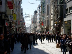 A busy thoroughfare where we just got lost in a sea of people