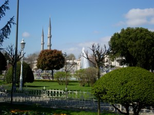 The gardens between The Hagia Sophia and The Blue Mosque
