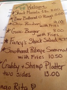 I really wanted to take a "menu" but I think they only had 3 available!